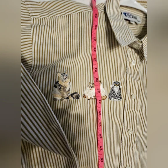 Vintage Las Olas Wearable Art W/ 7 Glitter Eyed Persian And Other Cats - Picture 9 of 16